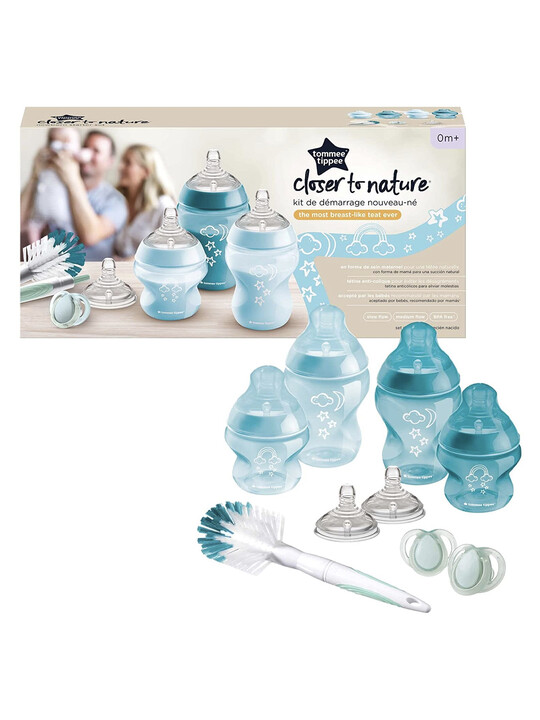 Tommee Tippee - Closer to Nature Baby Bottle Kit - Blue Stars image number 1